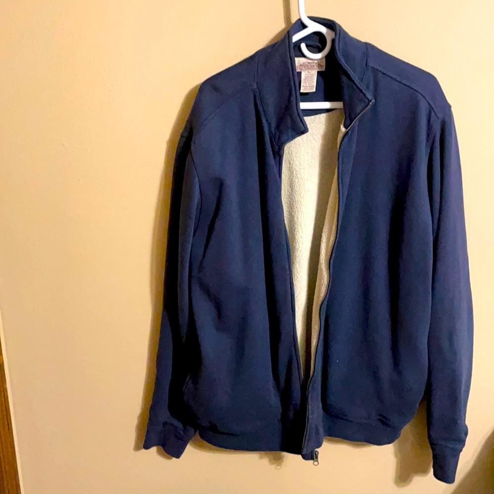 LL Bean Navy Blue Zip Up Sweatshirt